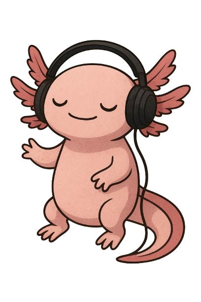 Ajolote escuchando música